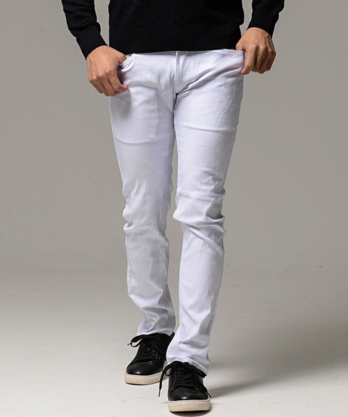 【セール】『VIOLA rumore/ヴィオラ ルモーレ』迷彩柄ストレッチロングパンツ（チノパンツ）｜VIOLA（ヴィオラ）