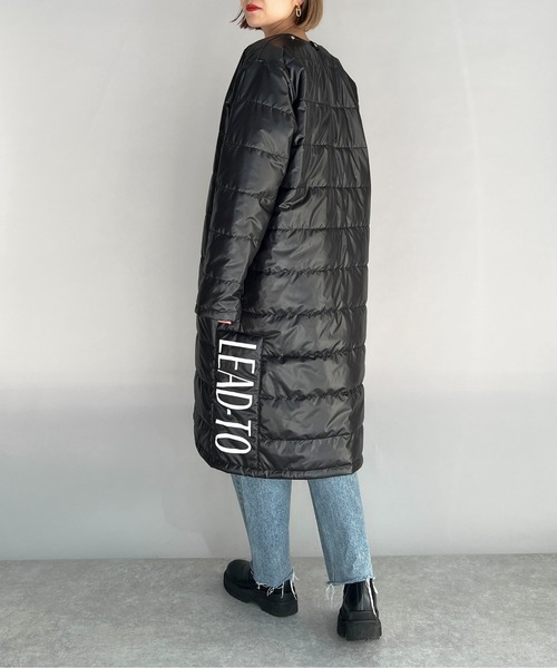 HERENCIA（ヘレンチア）の「キルティングライナー付きチェスターコート（インナー取り外し可能）（その他アウター・レディース・ブラック・M）」の10枚目の写真