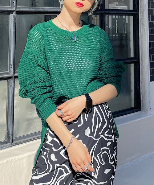 PAGEBOY（ページボーイ）の「ワッフルメッシュニット（ニット