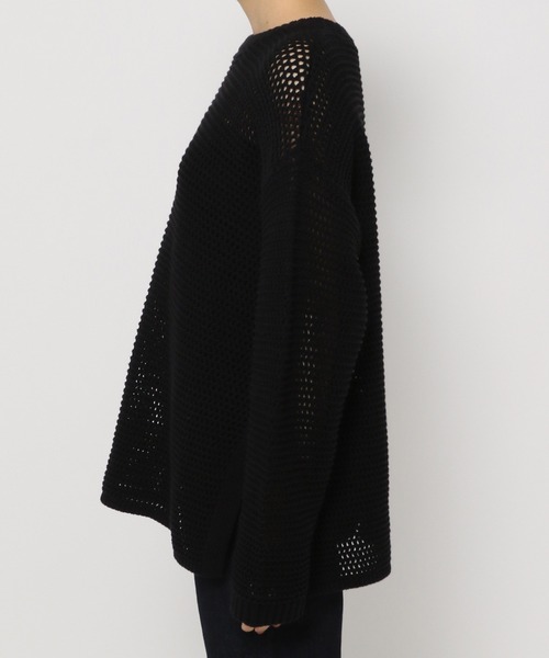 PAGEBOY(ページボーイ)の「ワッフルメッシュニット(ニット/セーター・レディース・グリーン/ブラック/オフホワイト・FREE)」の17枚目の写真