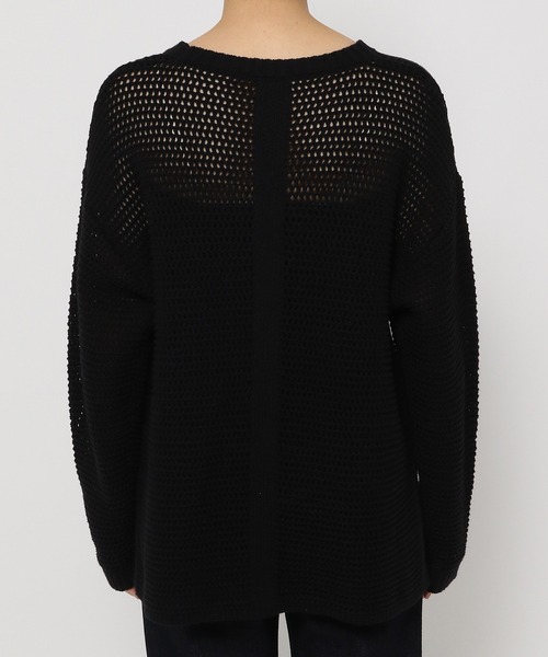 PAGEBOY(ページボーイ)の「ワッフルメッシュニット(ニット/セーター・レディース・グリーン/ブラック/オフホワイト・FREE)」の18枚目の写真