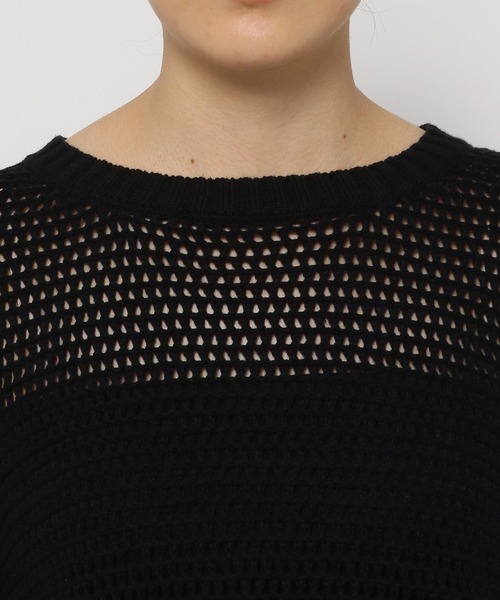 PAGEBOY(ページボーイ)の「ワッフルメッシュニット(ニット/セーター・レディース・グリーン/ブラック/オフホワイト・FREE)」の19枚目の写真