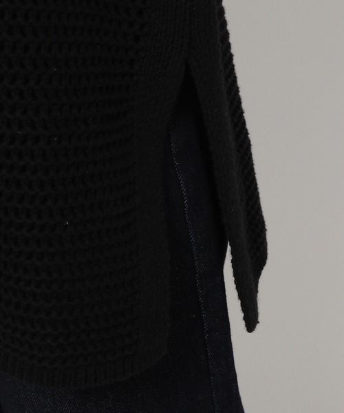 PAGEBOY(ページボーイ)の「ワッフルメッシュニット(ニット/セーター・レディース・グリーン/ブラック/オフホワイト・FREE)」の21枚目の写真
