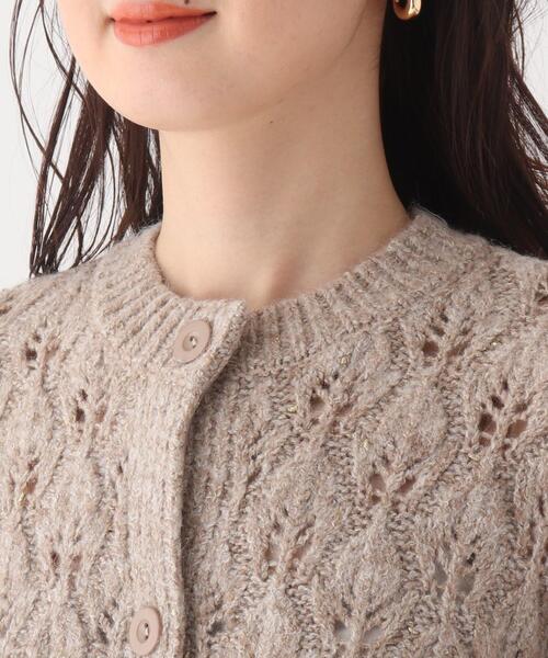 AG by aquagirl(エージーバイアクアガール)の「◆ラメノットヤーン透かし編みクルーカーディガン(カーディガン/ボレロ・レディース・ホワイト系その他6/オレンジ系その他5/ベージュ系5・38/36)」の10枚目の写真