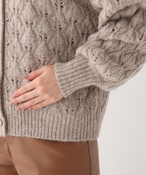 AG by aquagirl(エージーバイアクアガール)の「◆ラメノットヤーン透かし編みクルーカーディガン(カーディガン/ボレロ・レディース・ホワイト系その他6/オレンジ系その他5/ベージュ系5・38/36)」の6枚目の写真