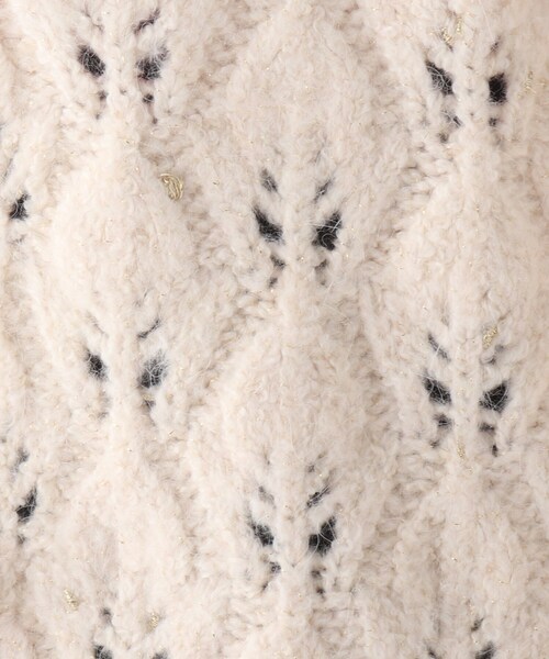 AG by aquagirl(エージーバイアクアガール)の「◆ラメノットヤーン透かし編みクルーカーディガン(カーディガン/ボレロ・レディース・ホワイト系その他6/オレンジ系その他5/ベージュ系5・38/36)」の7枚目の写真