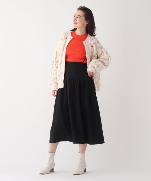 AG by aquagirl(エージーバイアクアガール)の「◆ラメノットヤーン透かし編みクルーカーディガン(カーディガン/ボレロ・レディース・ホワイト系その他6/オレンジ系その他5/ベージュ系5・38/36)」の12枚目の写真