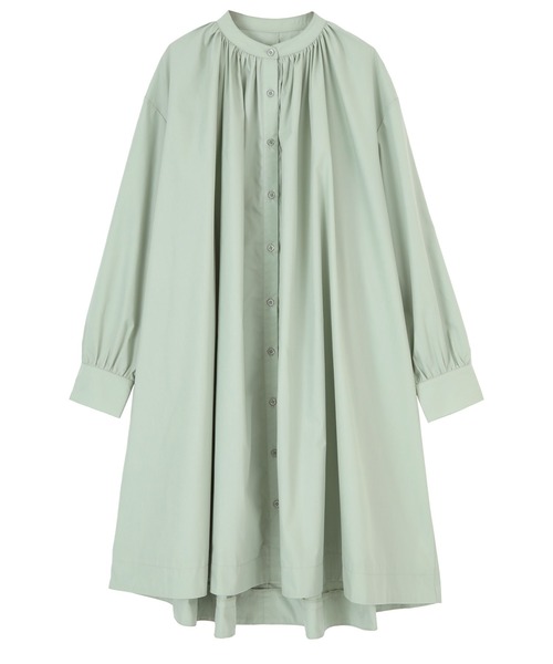 titivate（ティティベイト）の「バックシャーリングワンピース（シャツワンピース・レディース・オフホワイト/ライトグリーン/ブルー/ブラック/ネイビー・S/M/L）」の3枚目の写真