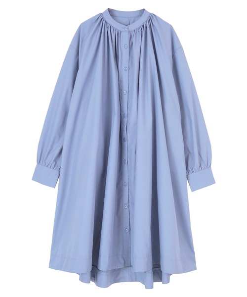 titivate（ティティベイト）の「バックシャーリングワンピース（シャツワンピース・レディース・オフホワイト/ライトグリーン/ブルー/ブラック/ネイビー・S/M/L）」の8枚目の写真