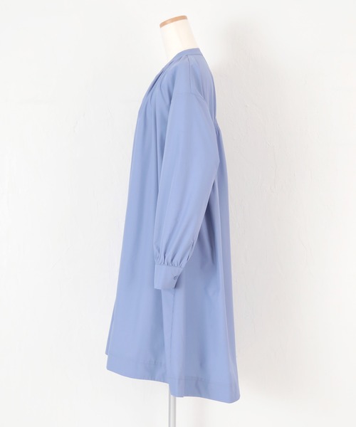 titivate（ティティベイト）の「バックシャーリングワンピース（シャツワンピース・レディース・オフホワイト/ライトグリーン/ブルー/ブラック/ネイビー・S/M/L）」の10枚目の写真