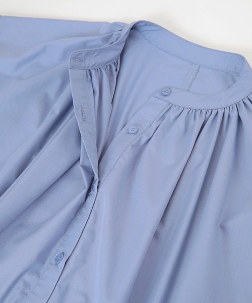 titivate（ティティベイト）の「バックシャーリングワンピース（シャツワンピース・レディース・オフホワイト/ライトグリーン/ブルー/ブラック/ネイビー・S/M/L）」の12枚目の写真