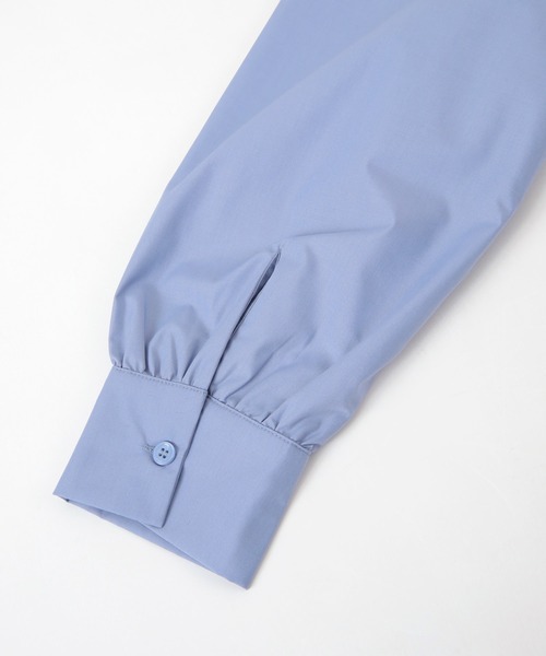 titivate（ティティベイト）の「バックシャーリングワンピース（シャツワンピース・レディース・オフホワイト/ライトグリーン/ブルー/ブラック/ネイビー・S/M/L）」の13枚目の写真