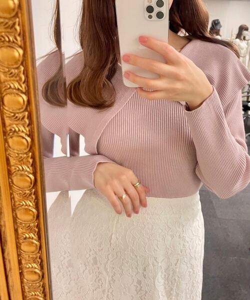 INGNI（イング）の「セーラーカラー／リブニット（ニット/セーター・レディース・アイボリー/ピンクベージュ/その他/ブラック/ブラック系その他/アイボリー系/サックスブルー系2/ピンク系・M）」の19枚目の写真