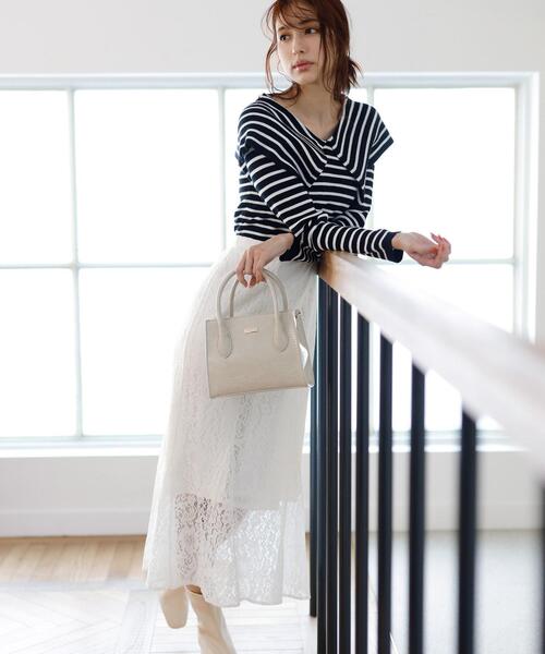 INGNI（イング）の「セーラーカラー／リブニット（ニット/セーター・レディース・アイボリー/ピンクベージュ/その他/ブラック/ブラック系その他/アイボリー系/サックスブルー系2/ピンク系・M）」の20枚目の写真