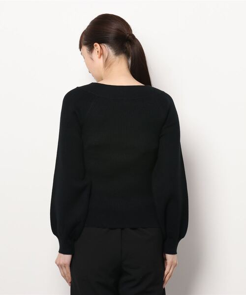 MIIA（ミーア）の「4WAYリブニット（ニット/セーター・レディース・ブラック/ベージュ/オフホワイト/ブルー/グリーン・FREE）」の9枚目の写真