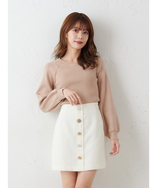 MIIA（ミーア）の「4WAYリブニット（ニット/セーター・レディース・ブラック/ベージュ/オフホワイト/ブルー/グリーン・FREE）」の3枚目の写真