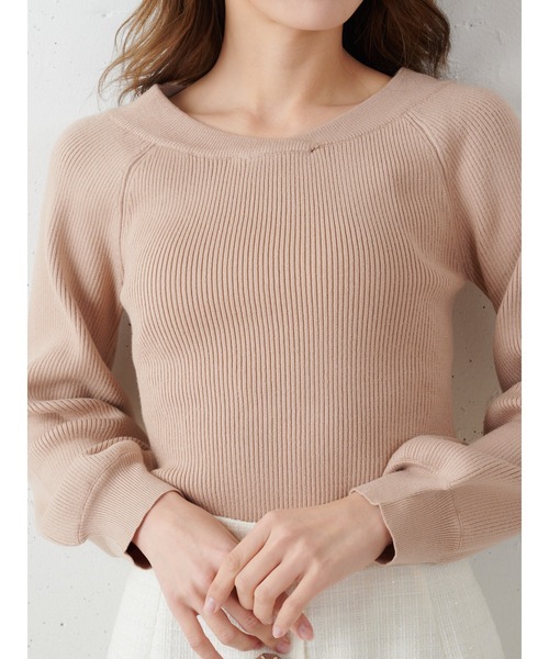 MIIA（ミーア）の「4WAYリブニット（ニット/セーター・レディース・ブラック/ベージュ/オフホワイト/ブルー/グリーン・FREE）」の10枚目の写真