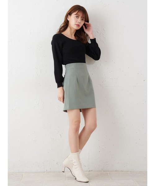 MIIA（ミーア）の「4WAYリブニット（ニット/セーター・レディース・ブラック/ベージュ/オフホワイト/ブルー/グリーン・FREE）」の11枚目の写真