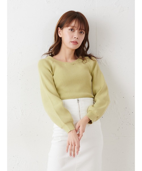 MIIA（ミーア）の「4WAYリブニット（ニット/セーター・レディース・ブラック/ベージュ/オフホワイト/ブルー/グリーン・FREE）」の17枚目の写真