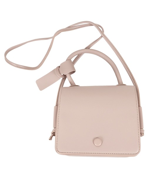 KOBE LETTUCE（コウベレタス）の「ショルダーベルト付き2wayスクエアフラップハンドバッグ（ショルダーバッグ・レディース・ブラック/ベージュ/アイボリー/スモークピンク・FREE）」の17枚目の写真