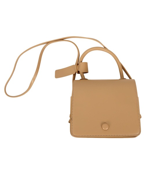 KOBE LETTUCE（コウベレタス）の「ショルダーベルト付き2wayスクエアフラップハンドバッグ（ショルダーバッグ・レディース・ブラック/ベージュ/アイボリー/スモークピンク・FREE）」の16枚目の写真