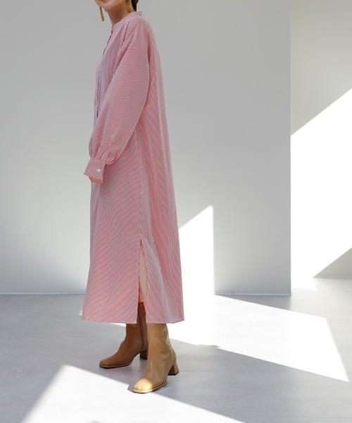 COLONY 2139（コロニートゥーワンスリーナイン）の「ストライプバンドカラーシャツワンピース（ワンピース・レディース・グリーン/レッド/ネイビー・FREE）」の12枚目の写真