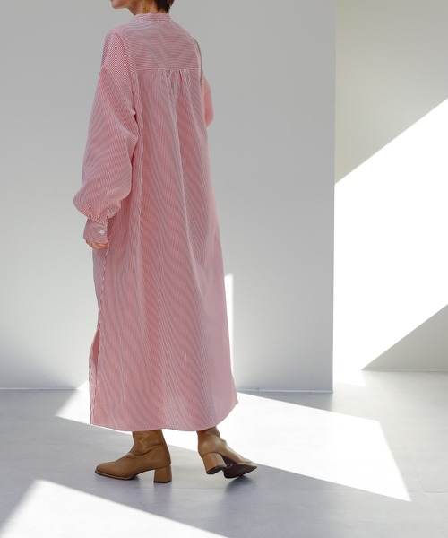 COLONY 2139（コロニートゥーワンスリーナイン）の「ストライプバンドカラーシャツワンピース（ワンピース・レディース・グリーン/レッド/ネイビー・FREE）」の14枚目の写真