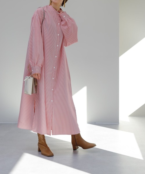 COLONY 2139（コロニートゥーワンスリーナイン）の「ストライプバンドカラーシャツワンピース（ワンピース・レディース・グリーン/レッド/ネイビー・FREE）」の15枚目の写真