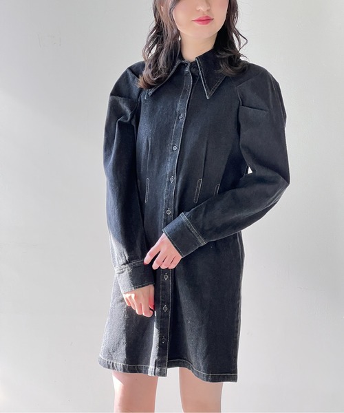 one way(ワンウェイ)の「ビックカラーウエストタックワンピース(ワンピース・レディース・ホワイト/ベージュ/ブラック系その他/ダークブルー・FREE)」の21枚目の写真