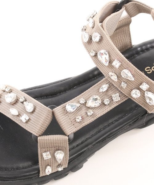 HIPS(ヒップス)の「【HIPS/ヒップス】ビジューサンダル(サンダル・レディース・ブラック/グレイッシュベージュ・L/M/S)」の9枚目の写真