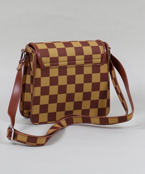 SPINNS(スピンズ)の「ブロックチェック ショルダーバッグ(ショルダーバッグ・メンズ・ブラック×ホワイト/ブラウン・ONESIZE)」の11枚目の写真