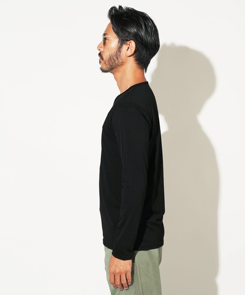 roshell（ロシェル）の「ストレッチVネック無地長袖Tシャツ（Tシャツ/カットソー・メンズ・ホワイト/チャコールグレー/ブラック/ネイビー・SMALL/MEDIUM/LARGE/X-LARGE/XX-LARGE）」の6枚目の写真