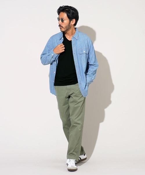 roshell（ロシェル）の「ストレッチVネック無地長袖Tシャツ（Tシャツ/カットソー・メンズ・ホワイト/チャコールグレー/ブラック/ネイビー・SMALL/MEDIUM/LARGE/X-LARGE/XX-LARGE）」の16枚目の写真