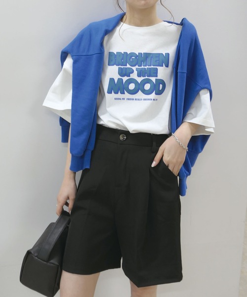 CORNERS（コーナーズ）の「ロゴプリントTシャツ（Tシャツ/カットソー・レディース・オフホワイト/スミクロ/オートミール・FREE）」の4枚目の写真