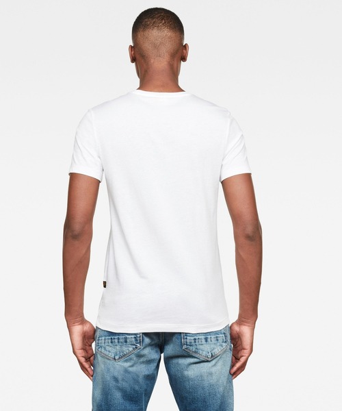 G-STAR（ジースター）の「G-RAW SLIM T-SHIRT/ワンポイント/ロゴ（Tシャツ/カットソー・メンズ・ダークブラック/ホワイト・SMALL/MEDIUM/LARGE/X-LARGE/X-SMALL）」の12枚目の写真