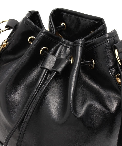 OUTLET（アウトレット）の「【Ciaopanic】サイドZIP巾着ショルダー（ショルダーバッグ・レディース・ブラック/キャメル/ネイビー・0）」の6枚目の写真