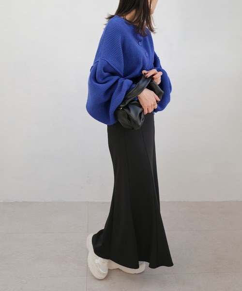 ＡＮＤＪ（アンドジェイ）の「ボリューム袖ショートニットカーディガン（カーディガン/ボレロ・レディース・グリーン/ブルー/イエロー/オフホワイト・M）」の21枚目の写真