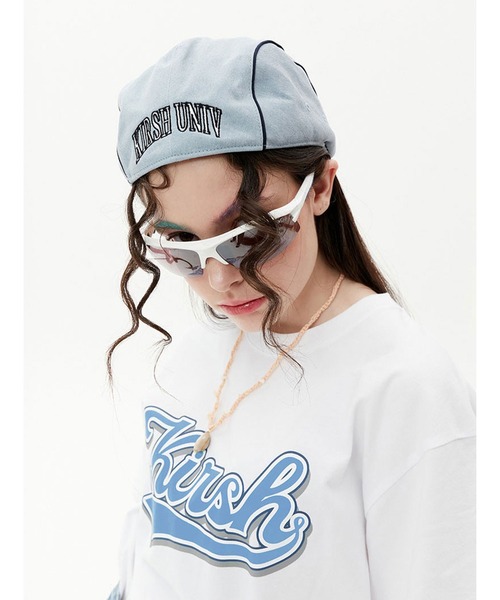 KIRSH（キルシー）の「KIRSH ARCH LOGO HUNTING CAP KH/アーチロゴハンチング キャップ（ハンチング/ベレー帽・レディース・ブルー・ONE SIZE）」の2枚目の写真