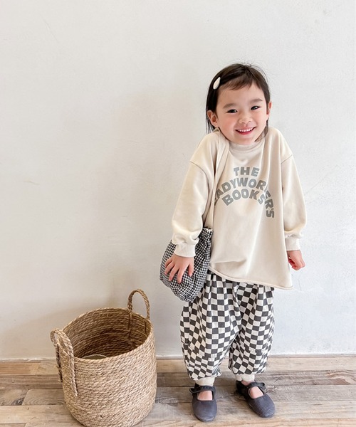 aimoha（アイモハ）の「aimoha-KIDS- 配色チェック柄裾絞りパンツ（スラックス・キッズ・ブラック/ブラウン・100/90/120/110/80/130）」の7枚目の写真