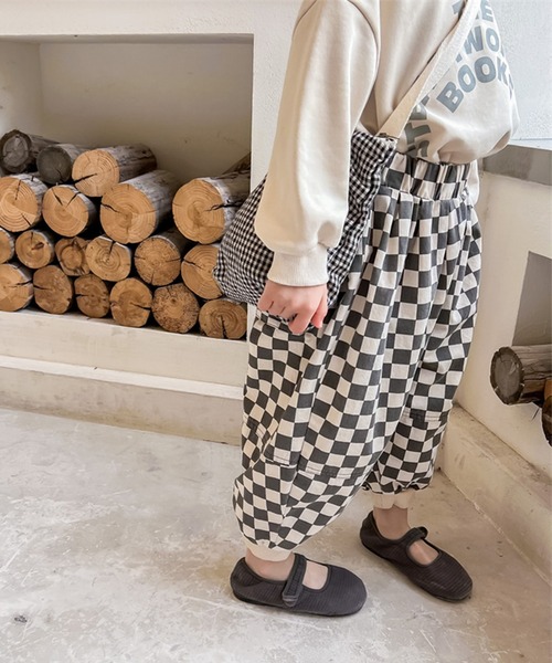 aimoha（アイモハ）の「aimoha-KIDS- 配色チェック柄裾絞りパンツ（スラックス・キッズ・ブラック/ブラウン・100/90/120/110/80/130）」の11枚目の写真