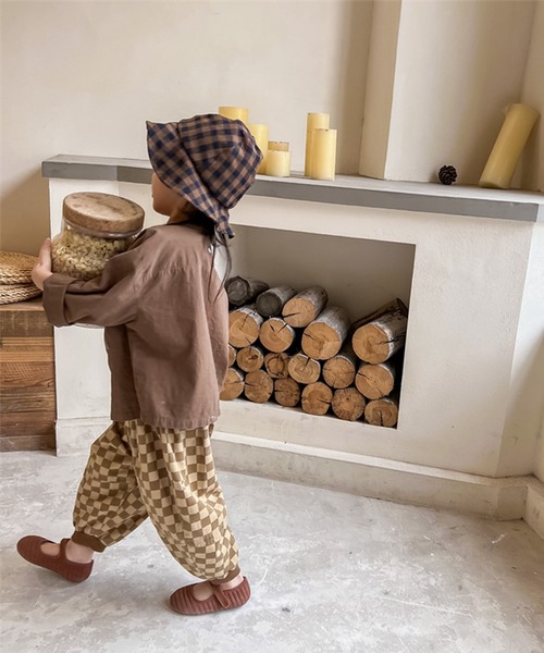 aimoha（アイモハ）の「aimoha-KIDS- 配色チェック柄裾絞りパンツ（スラックス・キッズ・ブラック/ブラウン・100/90/120/110/80/130）」の16枚目の写真