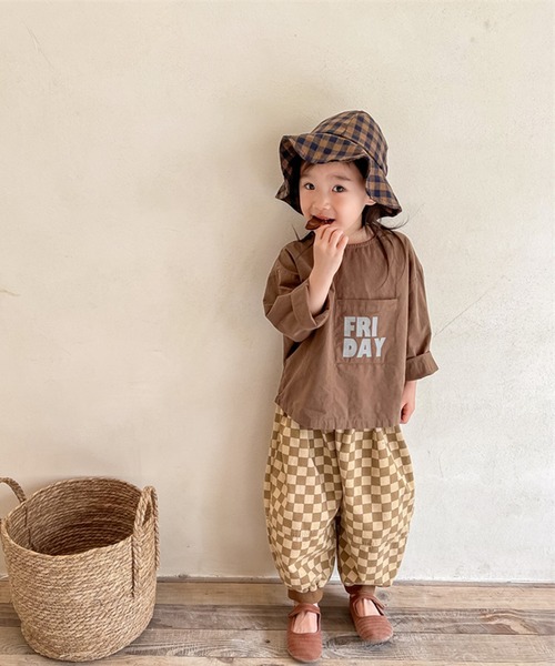 aimoha（アイモハ）の「aimoha-KIDS- 配色チェック柄裾絞りパンツ（スラックス・キッズ・ブラック/ブラウン・100/90/120/110/80/130）」の21枚目の写真