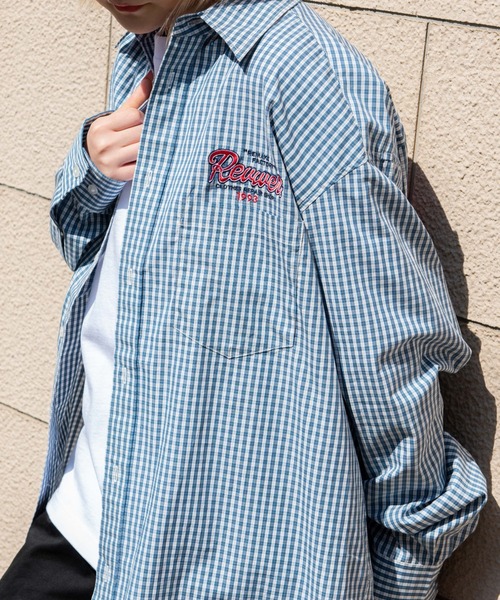 WEGO（ウィゴー）の「WEGO/FACTORYロゴミニチェックシャツ（シャツ/ブラウス・メンズ・ホワイト系その他2/ベージュ系その他2/ブルー系その他2・MEDIUM/LARGE）」の18枚目の写真