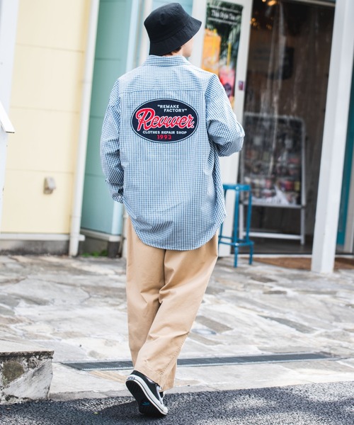 WEGO（ウィゴー）の「WEGO/FACTORYロゴミニチェックシャツ（シャツ/ブラウス・メンズ・ホワイト系その他2/ベージュ系その他2/ブルー系その他2・MEDIUM/LARGE）」の6枚目の写真