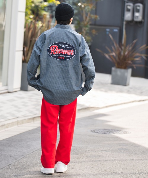 WEGO（ウィゴー）の「WEGO/FACTORYロゴミニチェックシャツ（シャツ/ブラウス・メンズ・ホワイト系その他2/ベージュ系その他2/ブルー系その他2・MEDIUM/LARGE）」の11枚目の写真