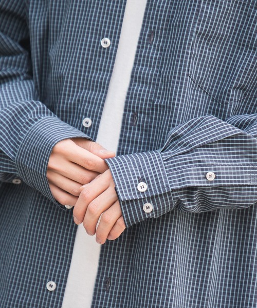 WEGO（ウィゴー）の「WEGO/FACTORYロゴミニチェックシャツ（シャツ/ブラウス・メンズ・ホワイト系その他2/ベージュ系その他2/ブルー系その他2・MEDIUM/LARGE）」の20枚目の写真