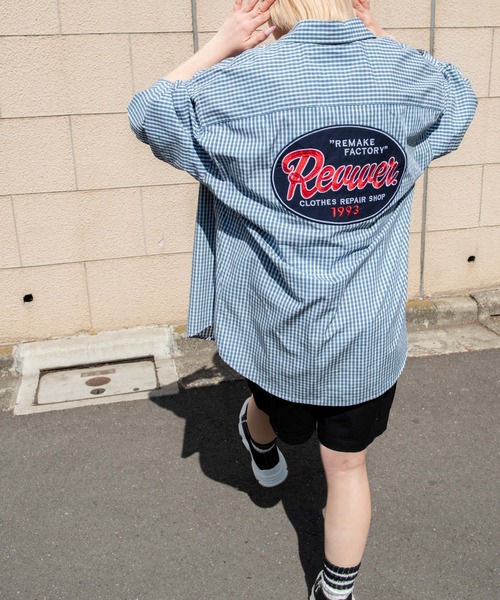 WEGO（ウィゴー）の「WEGO/FACTORYロゴミニチェックシャツ（シャツ/ブラウス・メンズ・ホワイト系その他2/ベージュ系その他2/ブルー系その他2・MEDIUM/LARGE）」の8枚目の写真