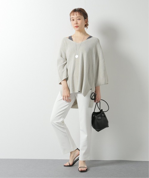 FRAMeWORK（フレームワーク）の「【Healthknit/ヘルスニット】ブロードリブタンクトップ（Tシャツ/カットソー・レディース・スミクロ/ホワイト・FREE）」の3枚目の写真