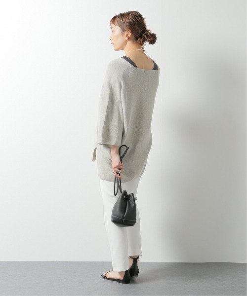 FRAMeWORK（フレームワーク）の「【Healthknit/ヘルスニット】ブロードリブタンクトップ（Tシャツ/カットソー・レディース・スミクロ/ホワイト・FREE）」の4枚目の写真