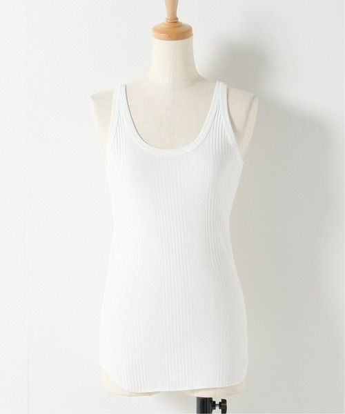 FRAMeWORK（フレームワーク）の「【Healthknit/ヘルスニット】ブロードリブタンクトップ（Tシャツ/カットソー・レディース・スミクロ/ホワイト・FREE）」の18枚目の写真